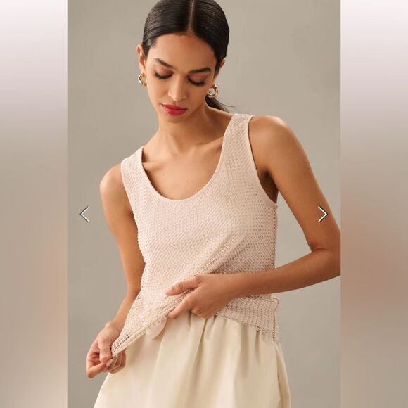 Sunday in Brooklyn Rhinestone Mesh Tank